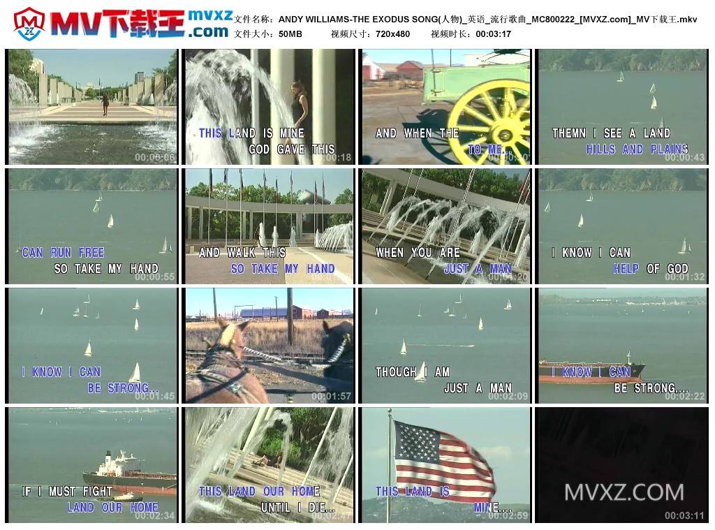 ANDY WILLIAMS-THE EXODUS SONG(人物)_英语_流行歌曲_MC800222